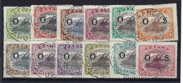 Image of Papua SG O55/66 FU British Commonwealth Stamp